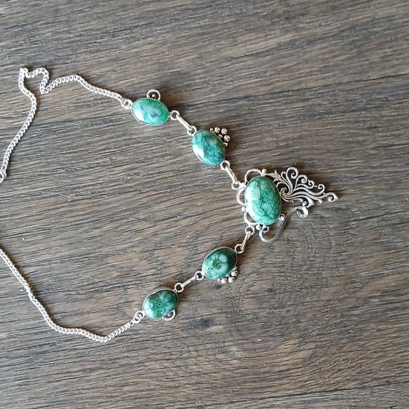 New Solar Quartz Agate 925 Silver Necklace. - Picture 9 of 12